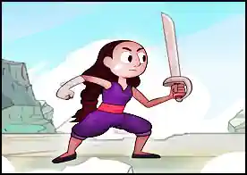Steven Universe kahramanları kılıç kullanma yeteneklerini geliştiriyor