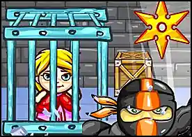 Koruyucu ninja olarak kafese hapsedilmiş kızları kurtar