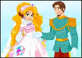 Evlilik hazırlığı yapan Rapunzel'e davetiye hazırlamasında ve giysi seçiminde yardımcı olun